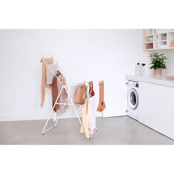 Brabantia HangOn Foldable Clothes Drying Rack with Garment Rail (82